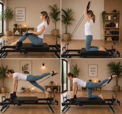 Folding Home Pilates Reformer Board Dual Resistance Machine